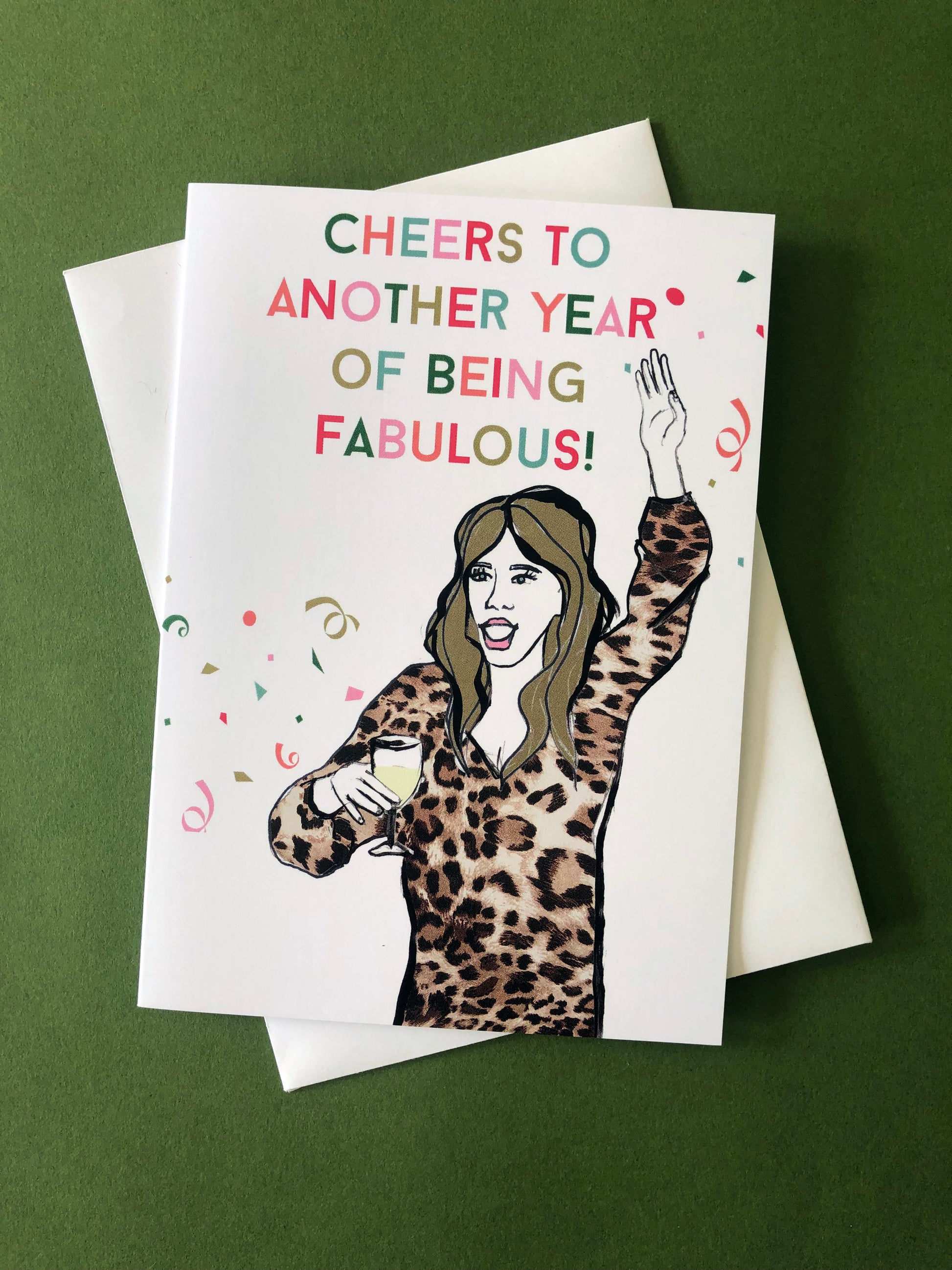 Fun and fabulous birthday card for wine lovers.