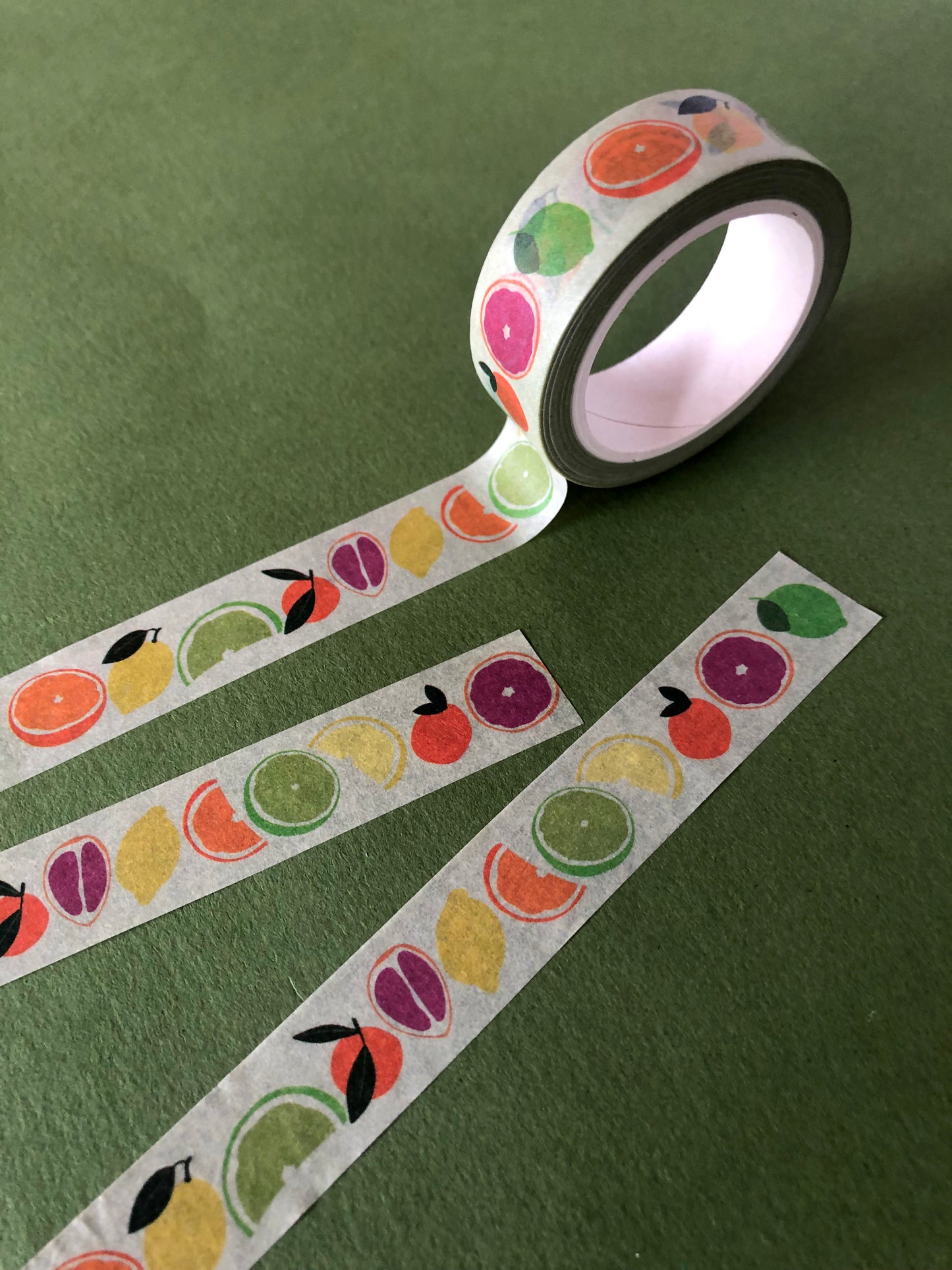 Zesty and fresh citrus fruit print washi tape 