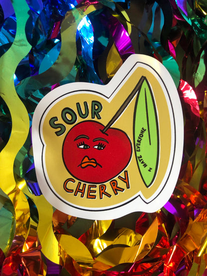 Sour Cherry Vinyl Sticker