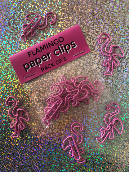 Flamingo Paper Clips