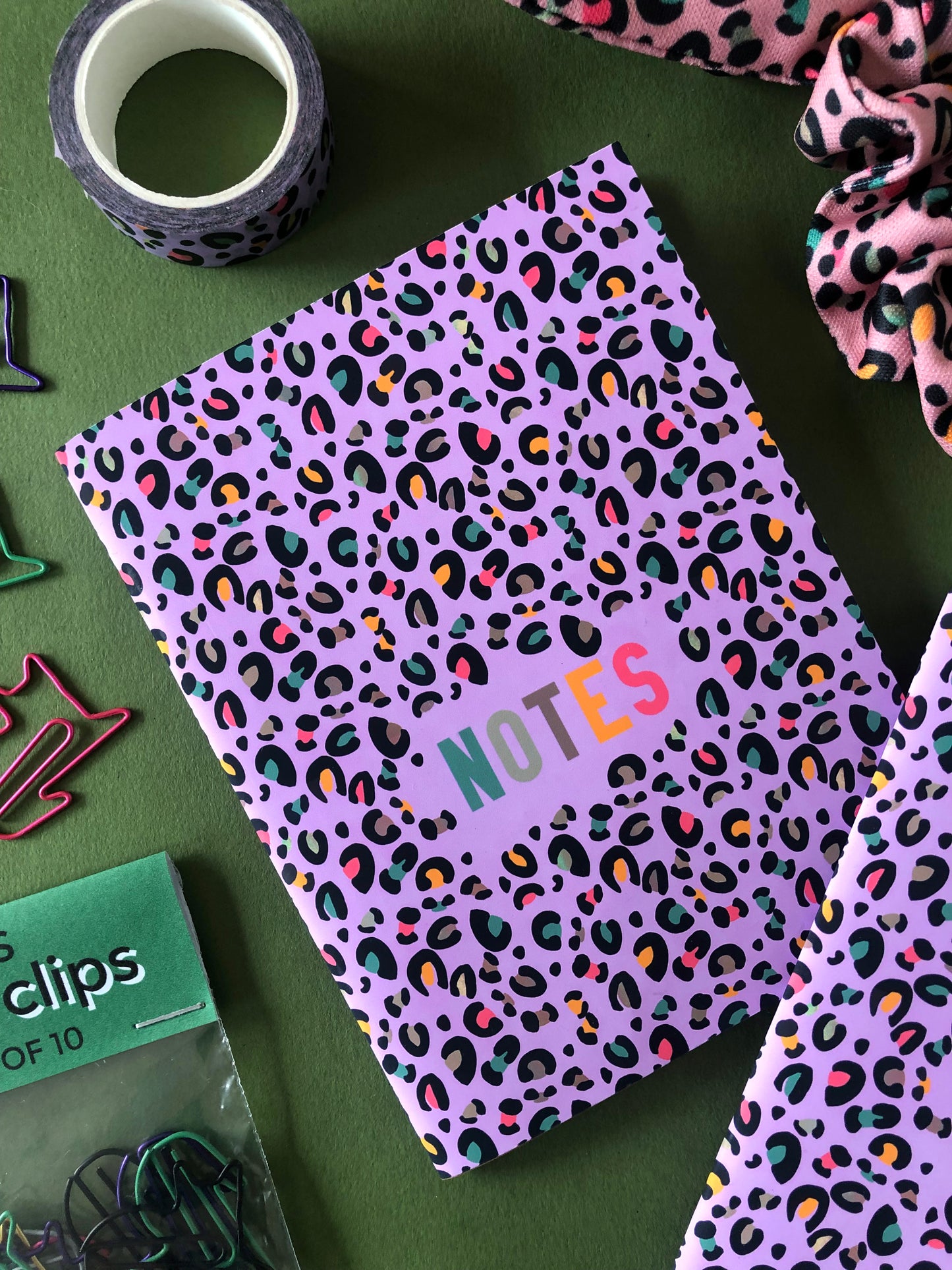 Purple Leopard Print Notebook
