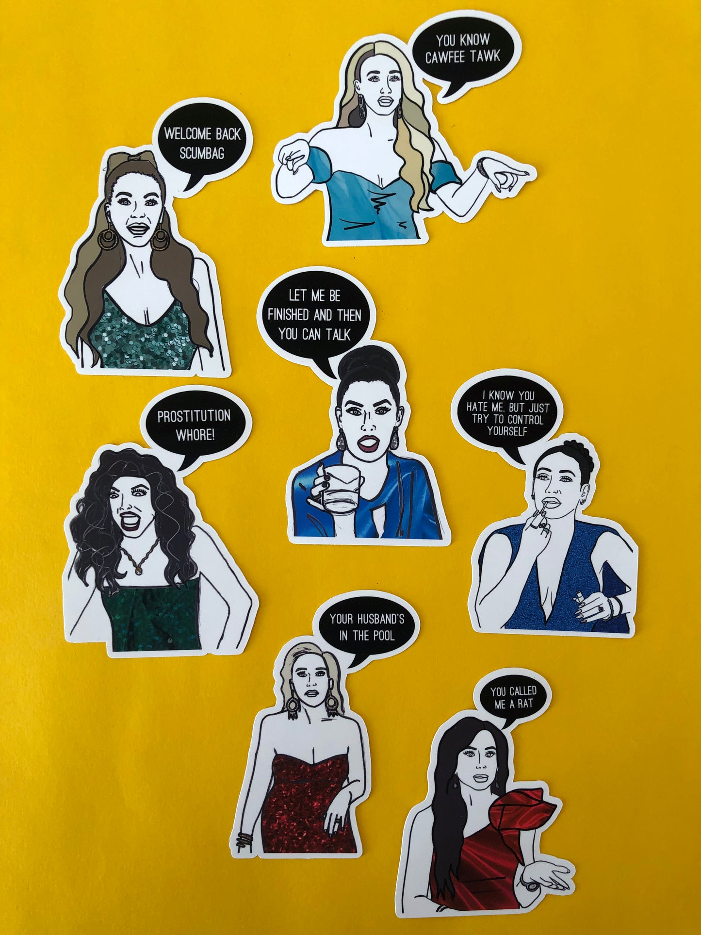 Real Housewives of New Jersey inspired Sticker Set
