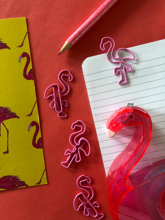 Flamingo Paper Clips