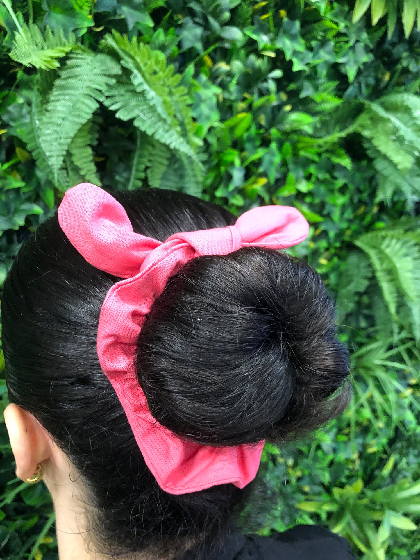 Vintage Coral Hair Scrunchie