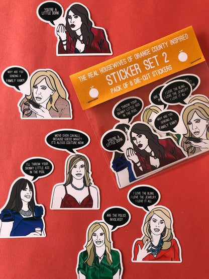 Real Housewives of Orange County inspired Sticker Set 2