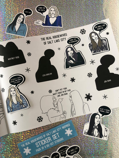 Real Housewives Inspired Sticker and Colouring Book