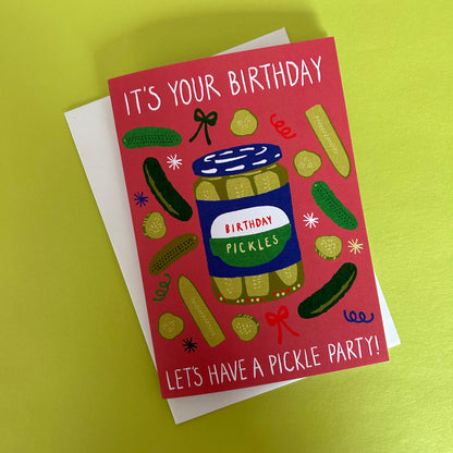 Pickle Party Birthday Card