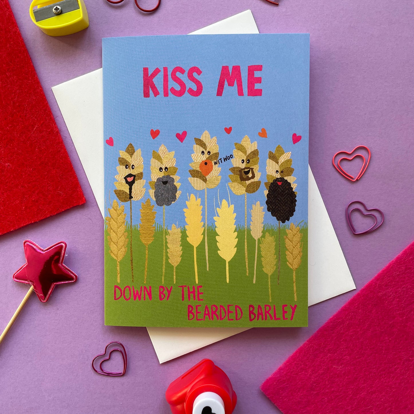 Kiss Me – Bearded Barley Card