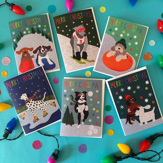 Winter Woofers Christmas Card Set – 6 Cards