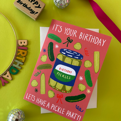 Pickle Party Birthday Card