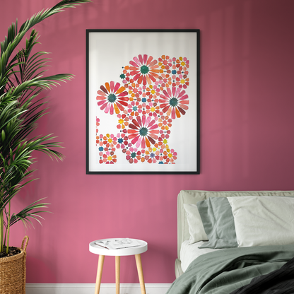 Tile Bloom Art Print