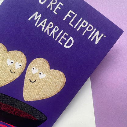 Flippin' Married Wedding Card