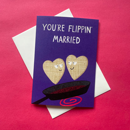 Flippin' Married Wedding Card